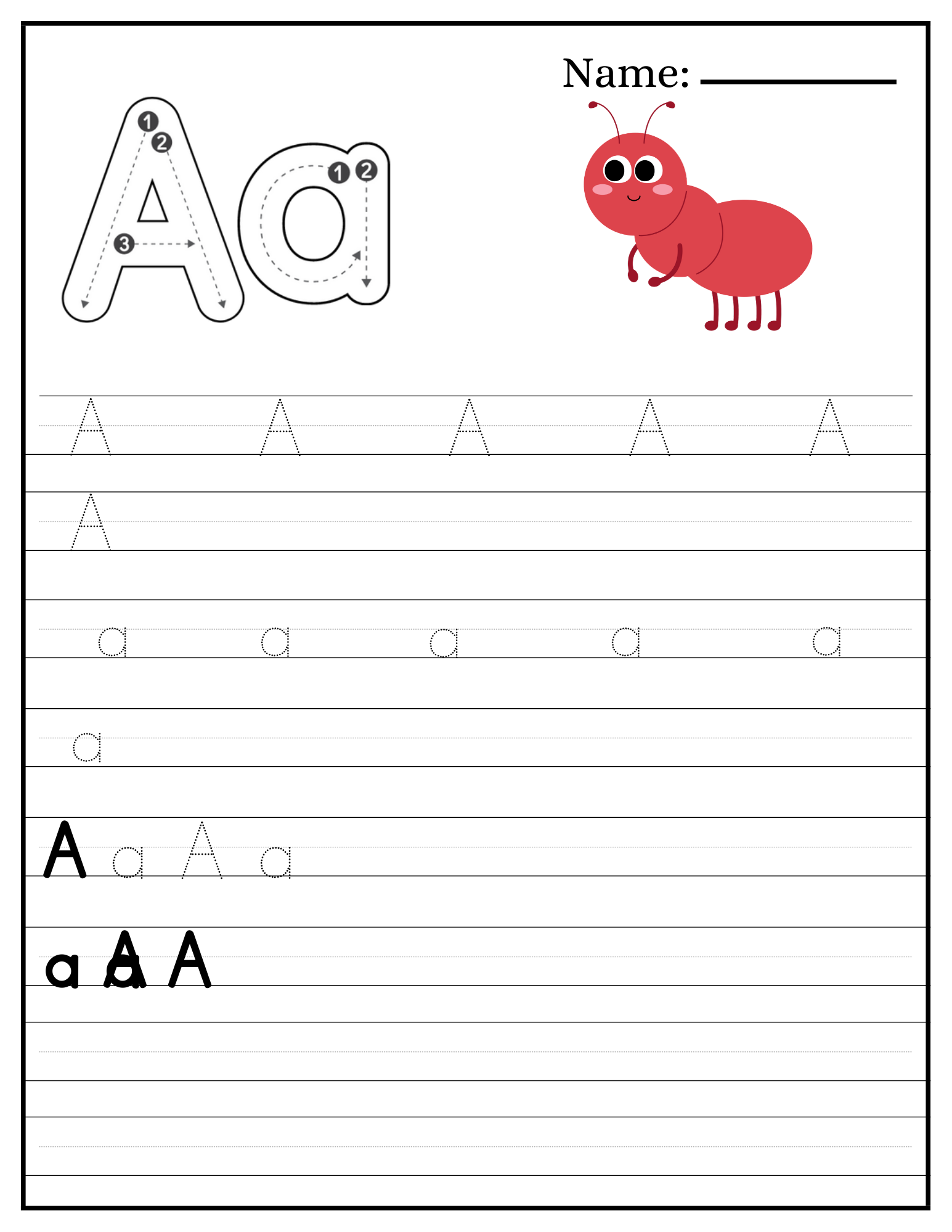 26 Alphabet Coloring Pages